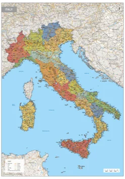 Italië Kaart Staatkundig 1580