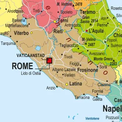 Italië Kaart Staatkundig 760