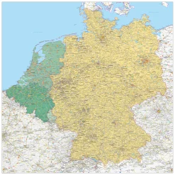Kaart Benelux + Duitsland staatkundig 1508