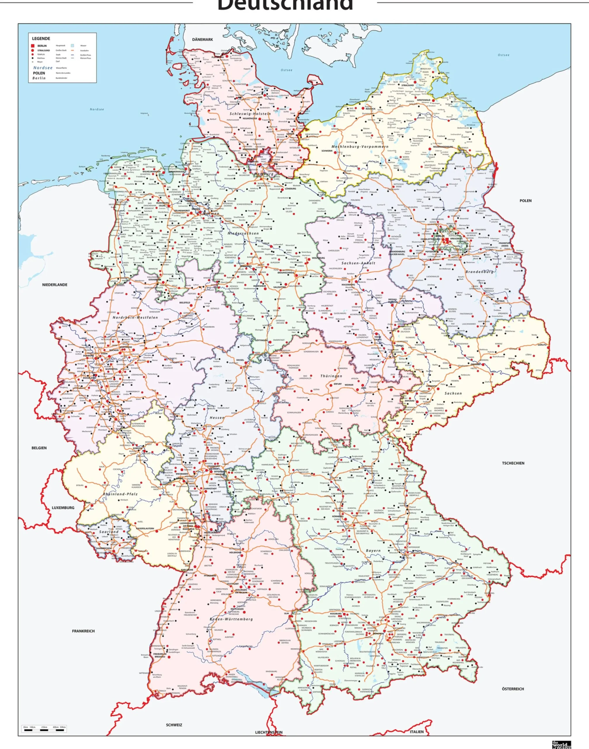 Kaart Duitsland 275