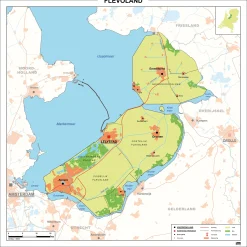 Kaart Flevoland 450
