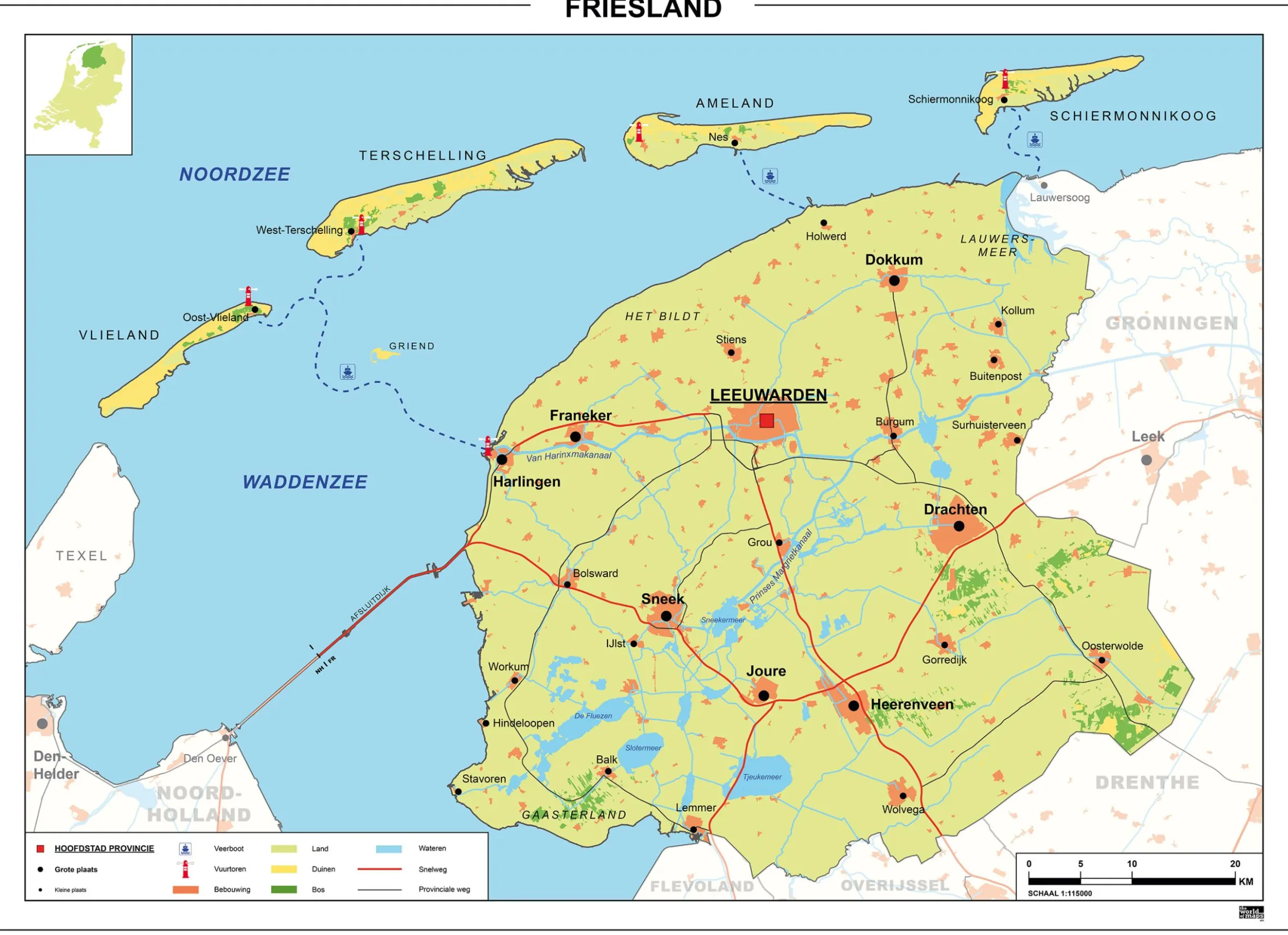 Kaart Friesland 451