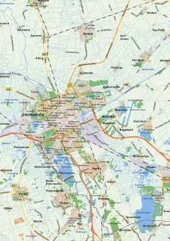Kaart: Friesland, Groningen & Drenthe 1488