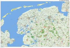 Kaart: Friesland, Groningen & Drenthe 1488