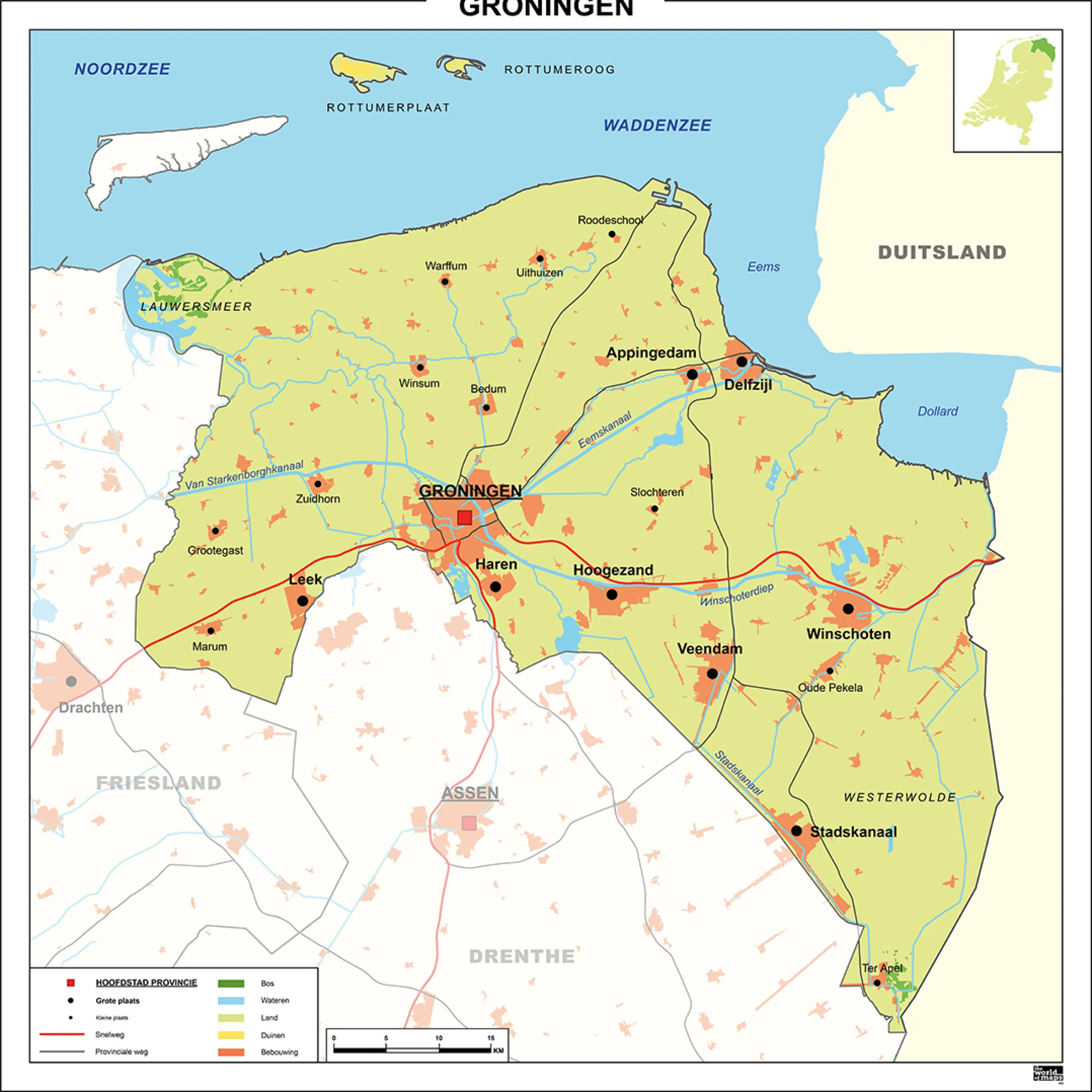 Kaart Groningen 453