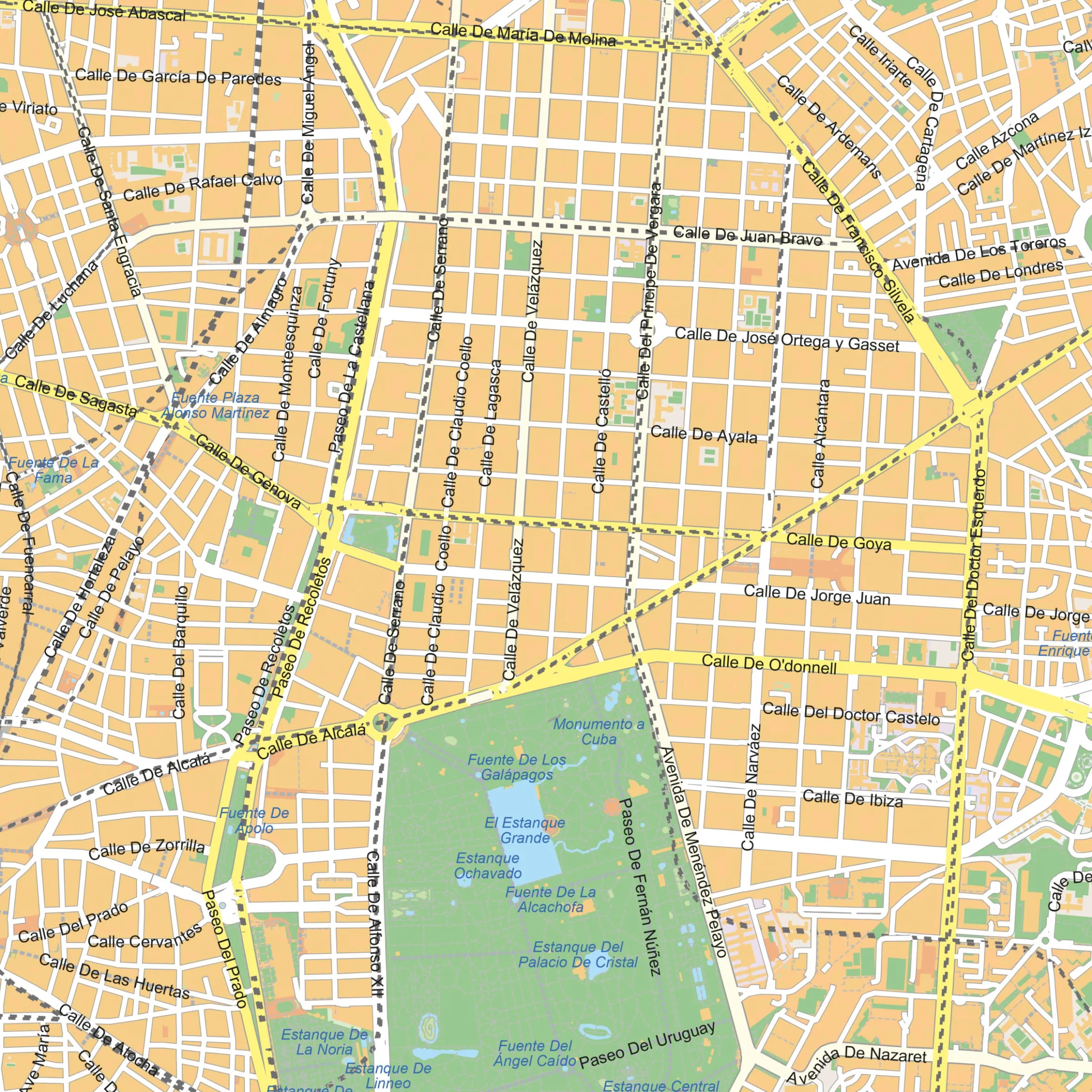 Kaart Madrid 1886