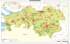 Kaart Noord-Brabant 455