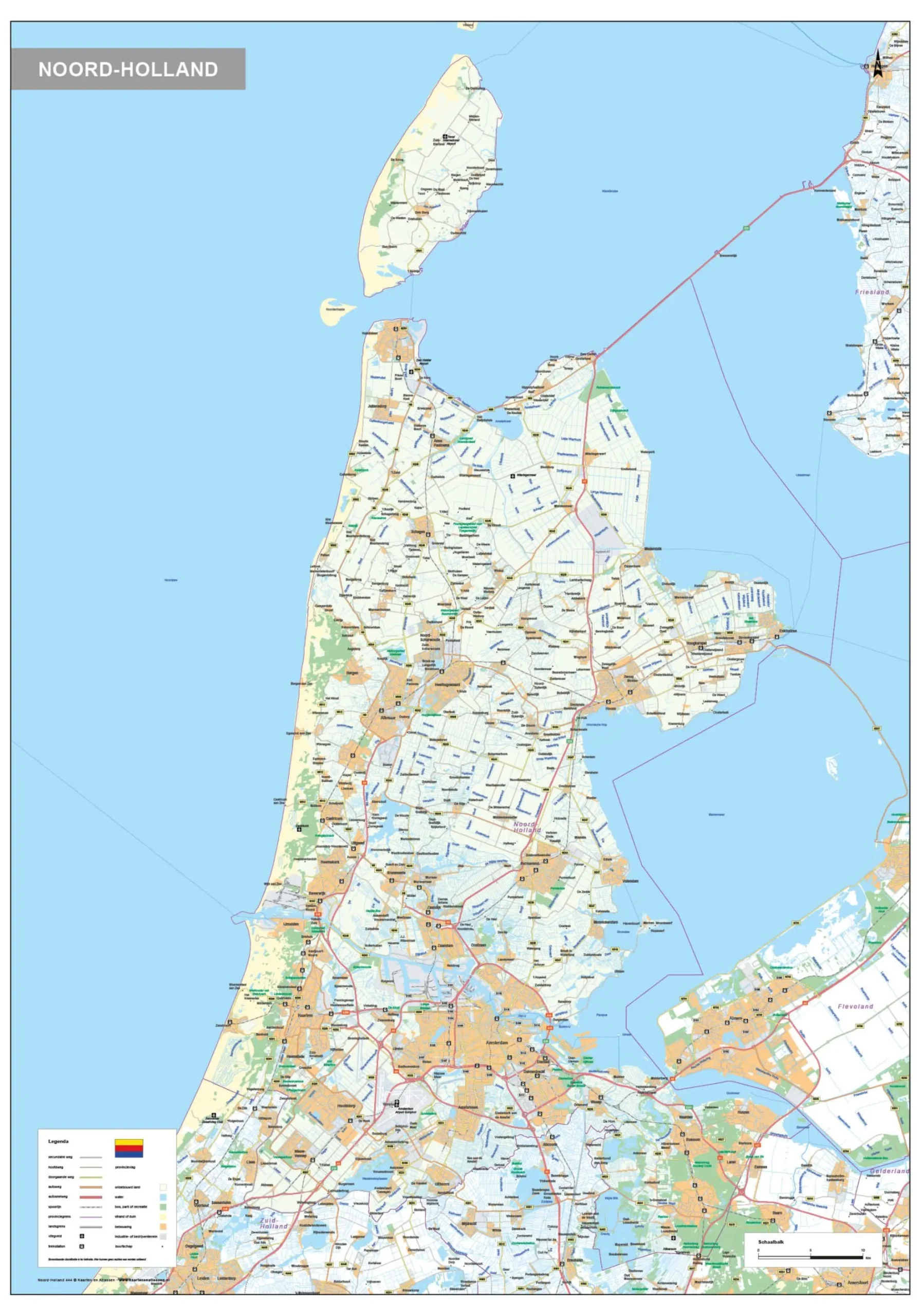 Kaart Noord-Holland 444