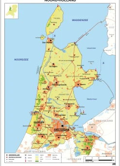 Kaart Noord-Holland 456