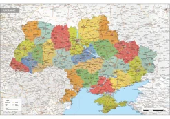 Kaart Oekraïne / Ukraine Staatkundig 1640