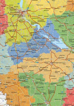 Kaart Oekraïne / Ukraine Staatkundig 1640