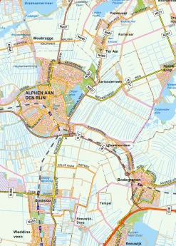Kaart van de Randstad 1385