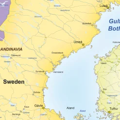 Kaart van Scandinavië 836