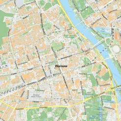 Kaart Warschau / Warsaw 1911