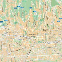 Kaart Zagreb 1913