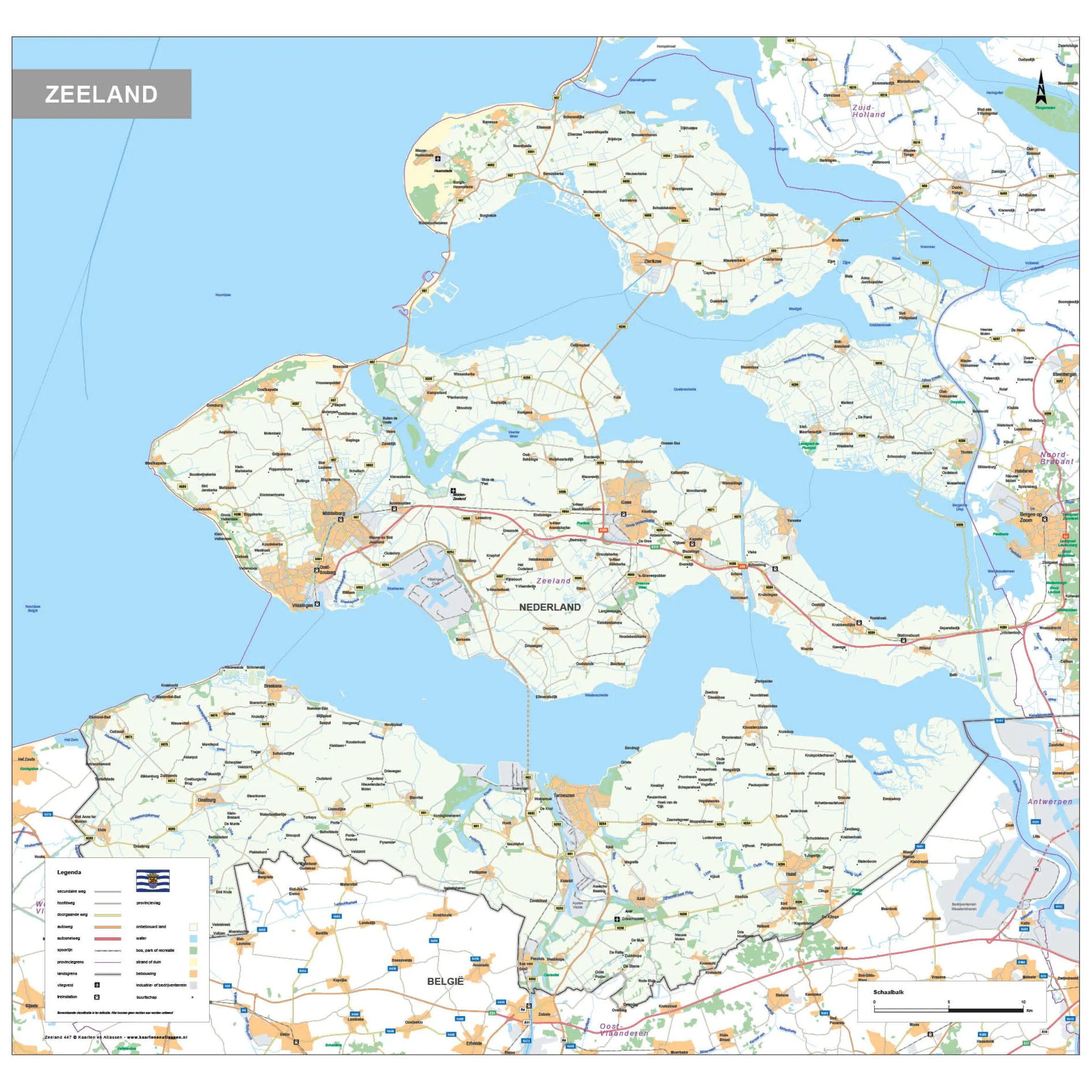 Kaart Zeeland 447