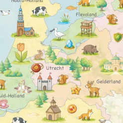 Kinderkaart Nederland met Provincies 1824