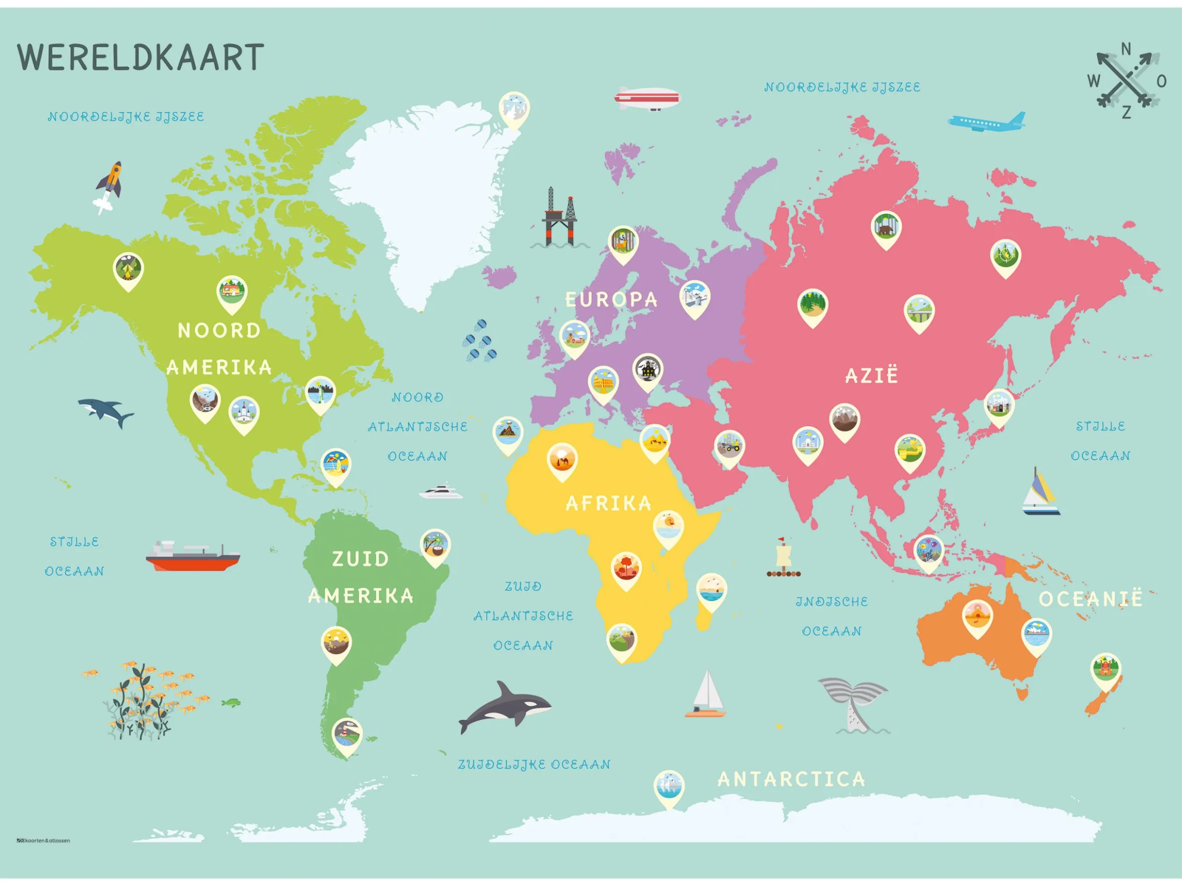 Kinder Wereldkaart 1388