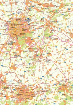 Landkaart België 1387