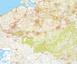 Landkaart België 1387