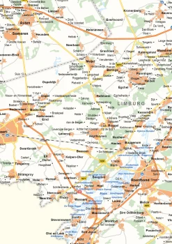 Limburg Provinciekaart Staatkundig 1555