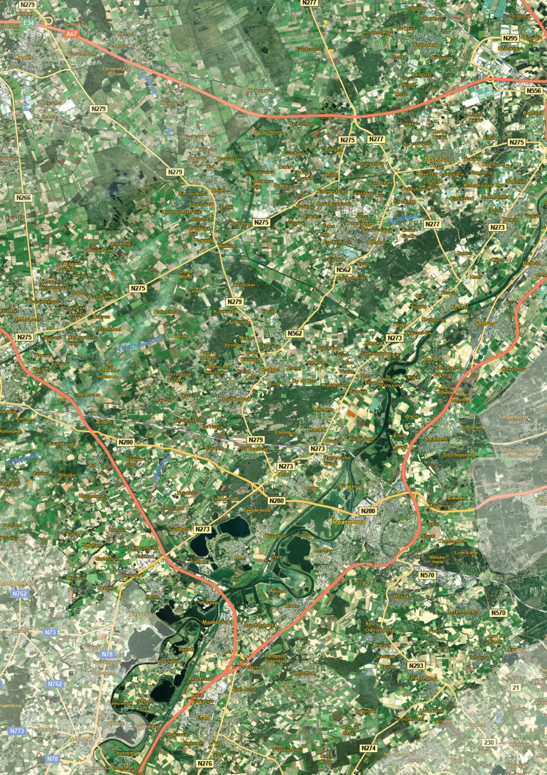 Limburg Satellietkaart 1655