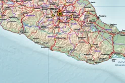 Mexico natuurkundige kaart 1709