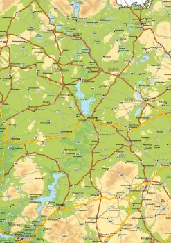 Natuurkundige kaart Ierland 1728