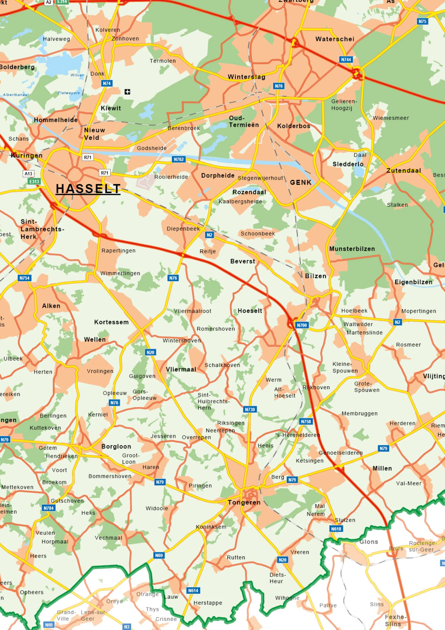 Natuurkundige kaart Limburg 361