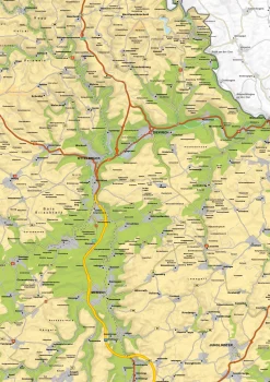 Natuurkundige kaart Luxemburg 1620
