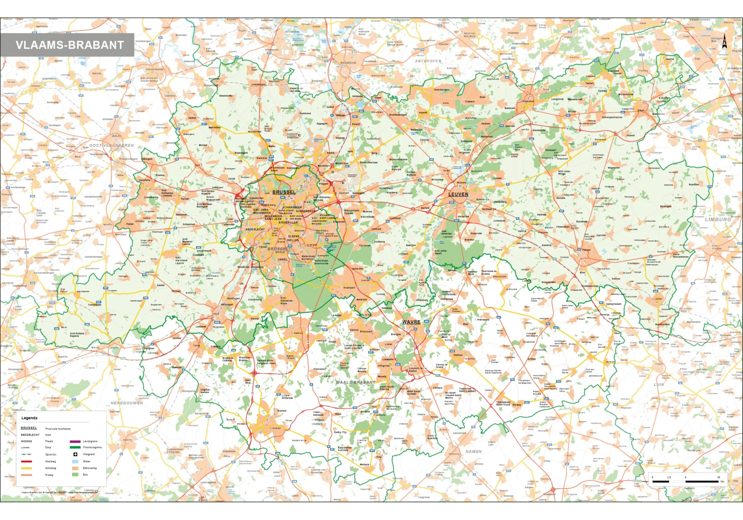 Natuurkundige kaart Vlaams-Brabant 362