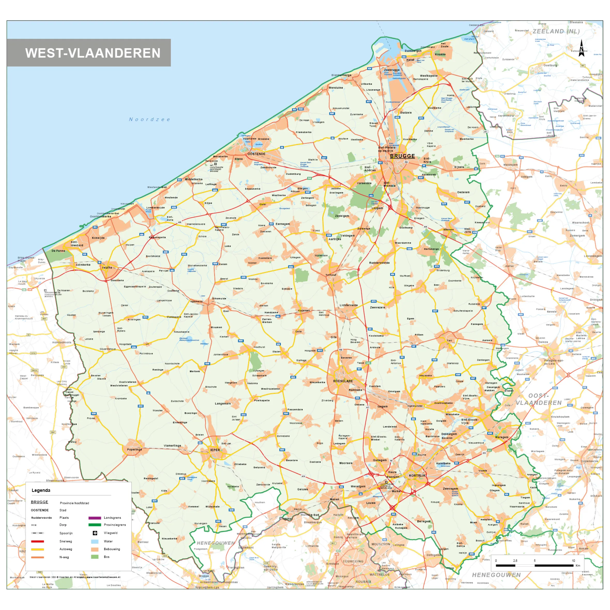 Natuurkundige kaart West-Vlaanderen 358