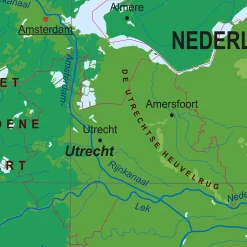 3 Natuurkundige Schoolkaarten NL/Europa/Wereld 1833
