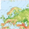 3 Natuurkundige Schoolkaarten BE/Europa/Wereld 1834