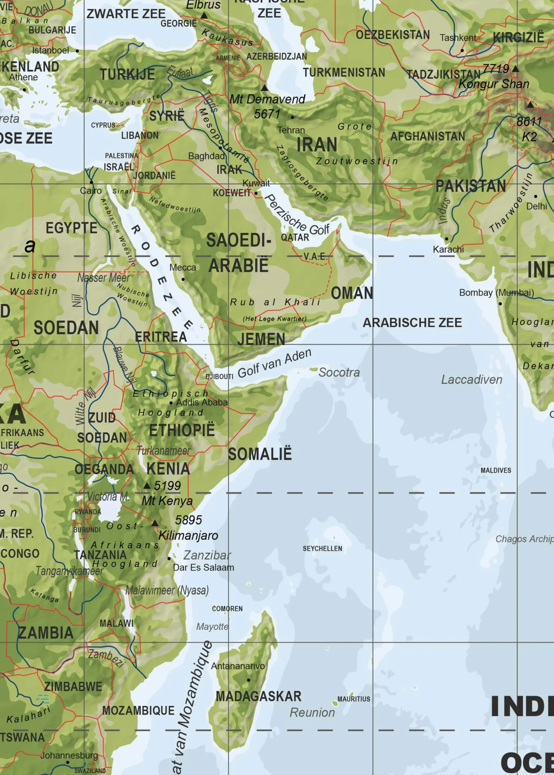 Natuurkundige Wereldkaart 1490