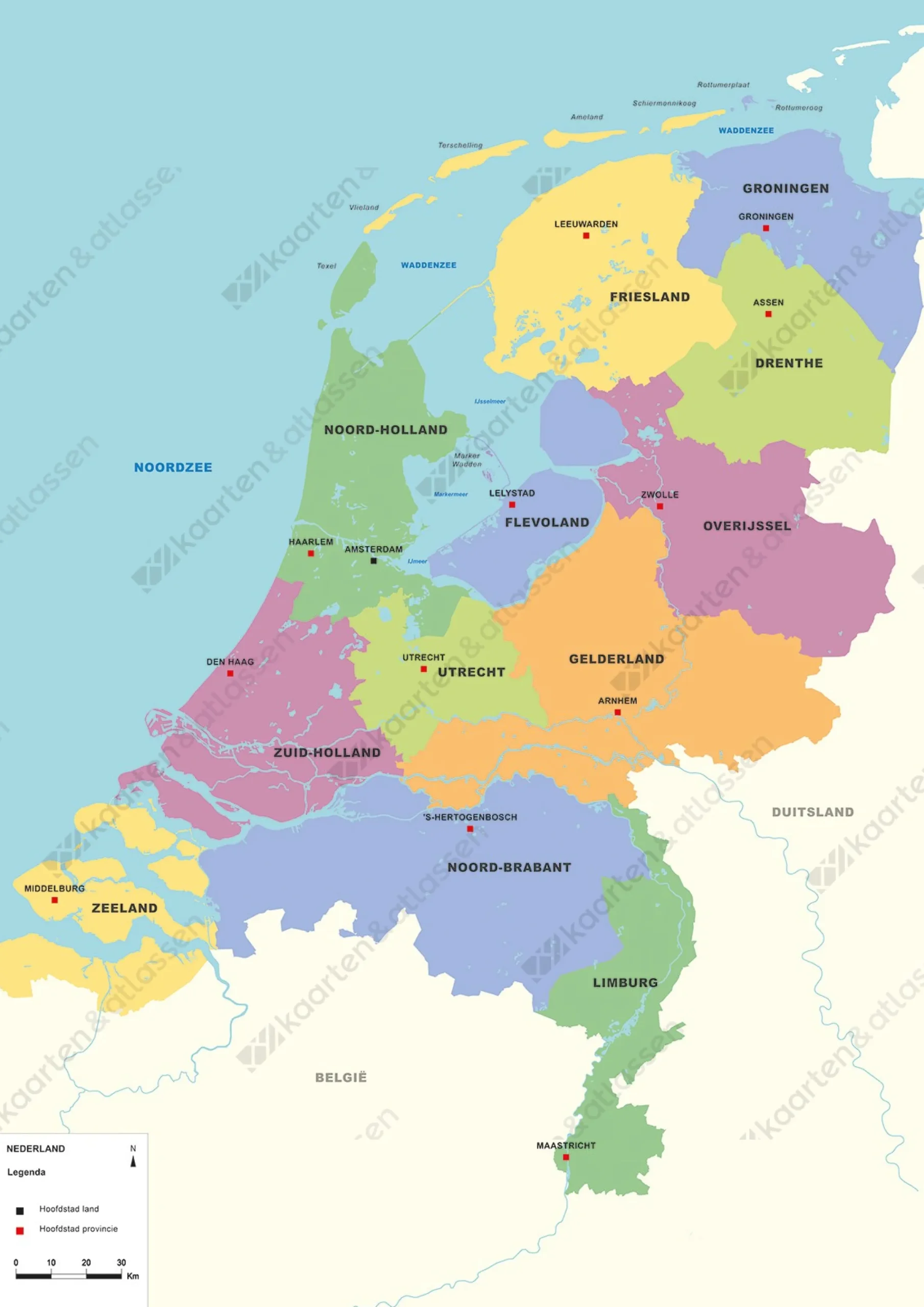 Nederlandkaart eenvoudig 2060