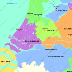 Nederlandkaart eenvoudig 2060