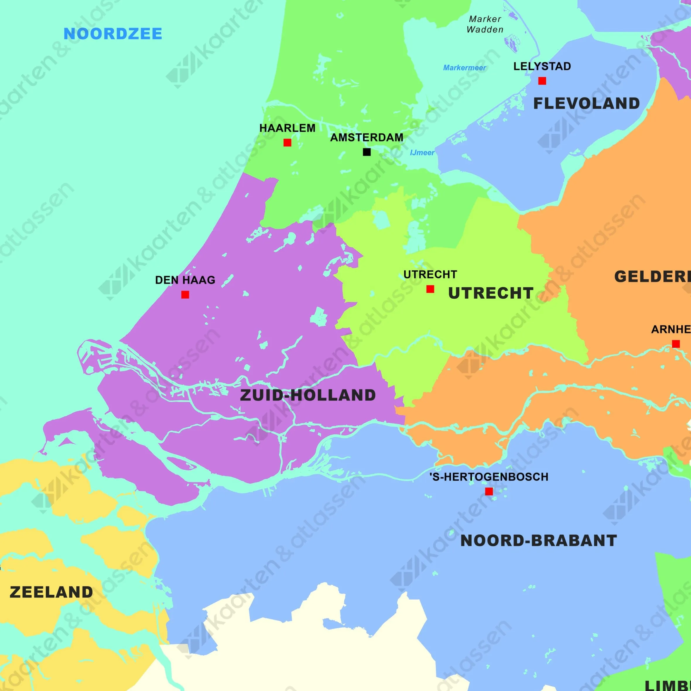 Nederlandkaart eenvoudig 2060