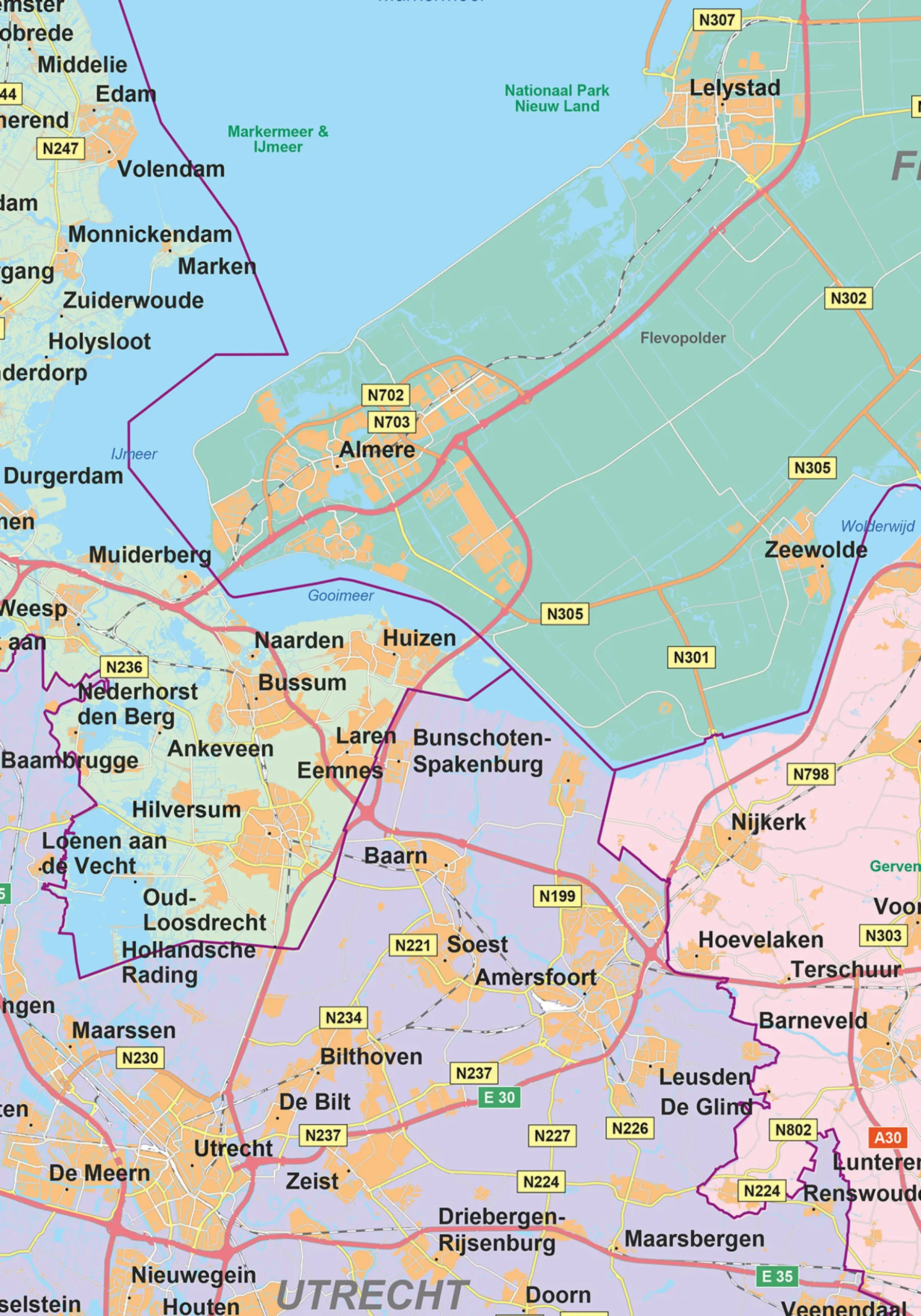 Nederlandkaart met provincies 601