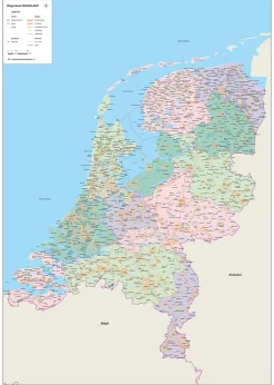 Nederlandkaart met provincies 601