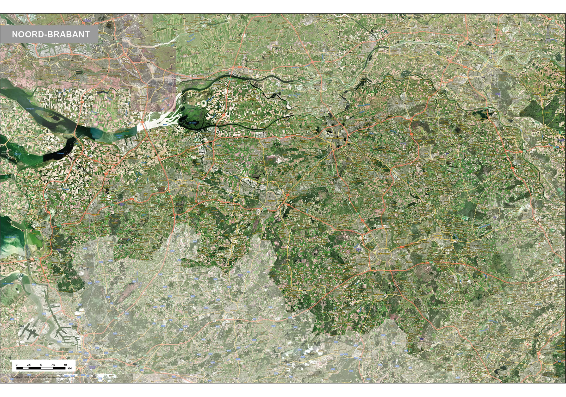 Noord-Brabant Satellietkaart 1658
