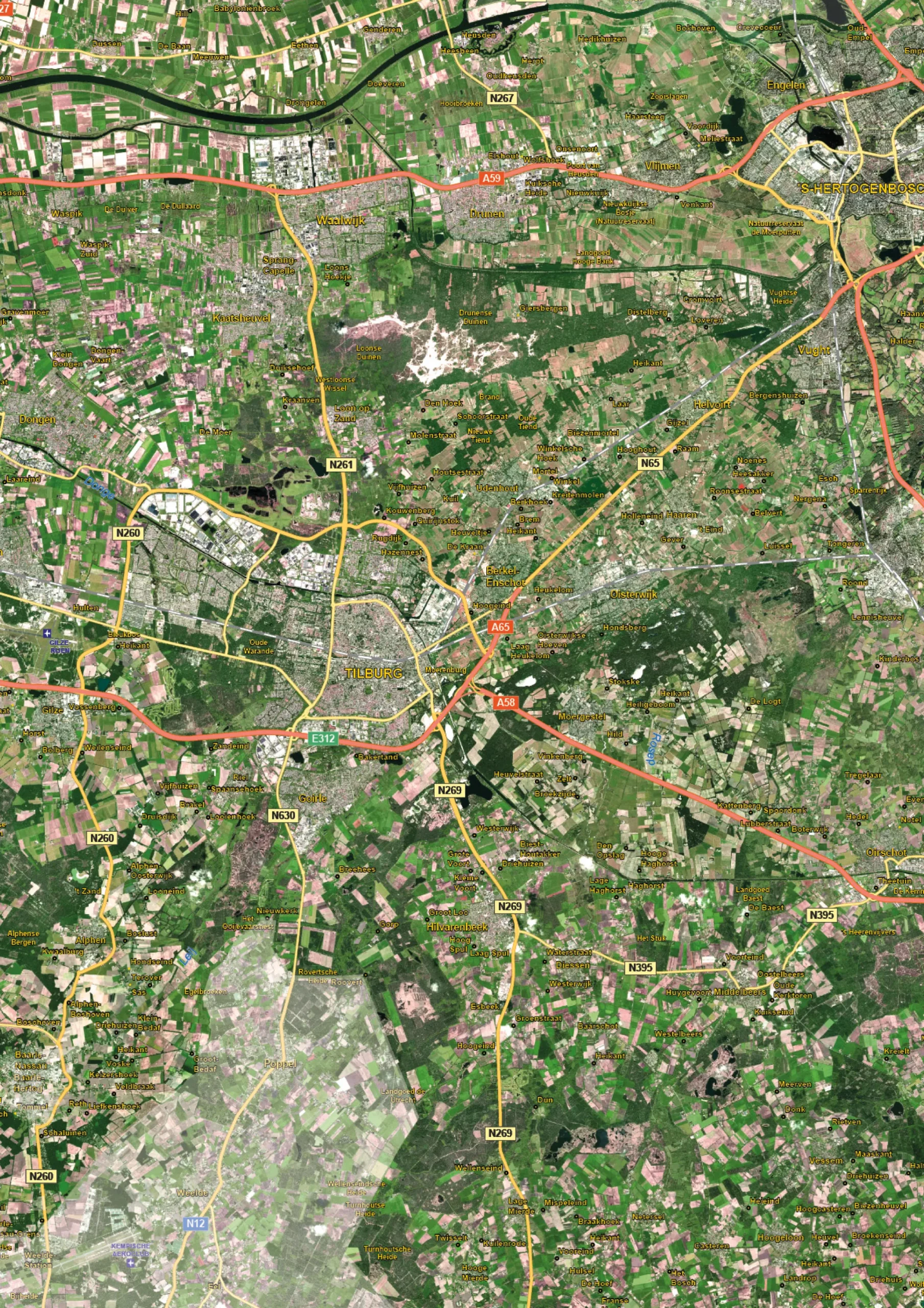 Noord-Brabant Satellietkaart 1658