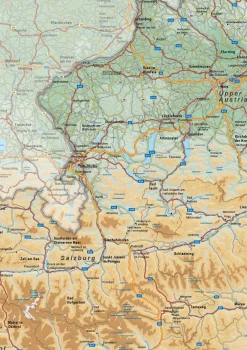 Oostenrijk Kaart Natuurkundig 1563