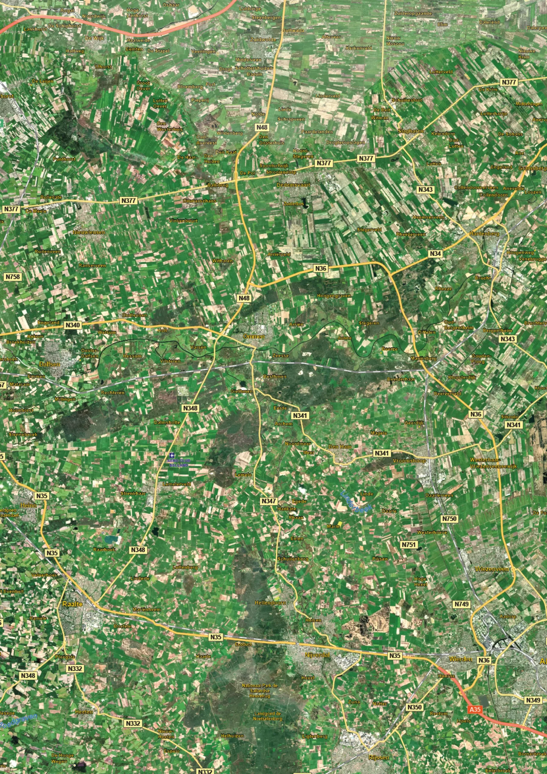 Overijssel Satellietkaart 1660