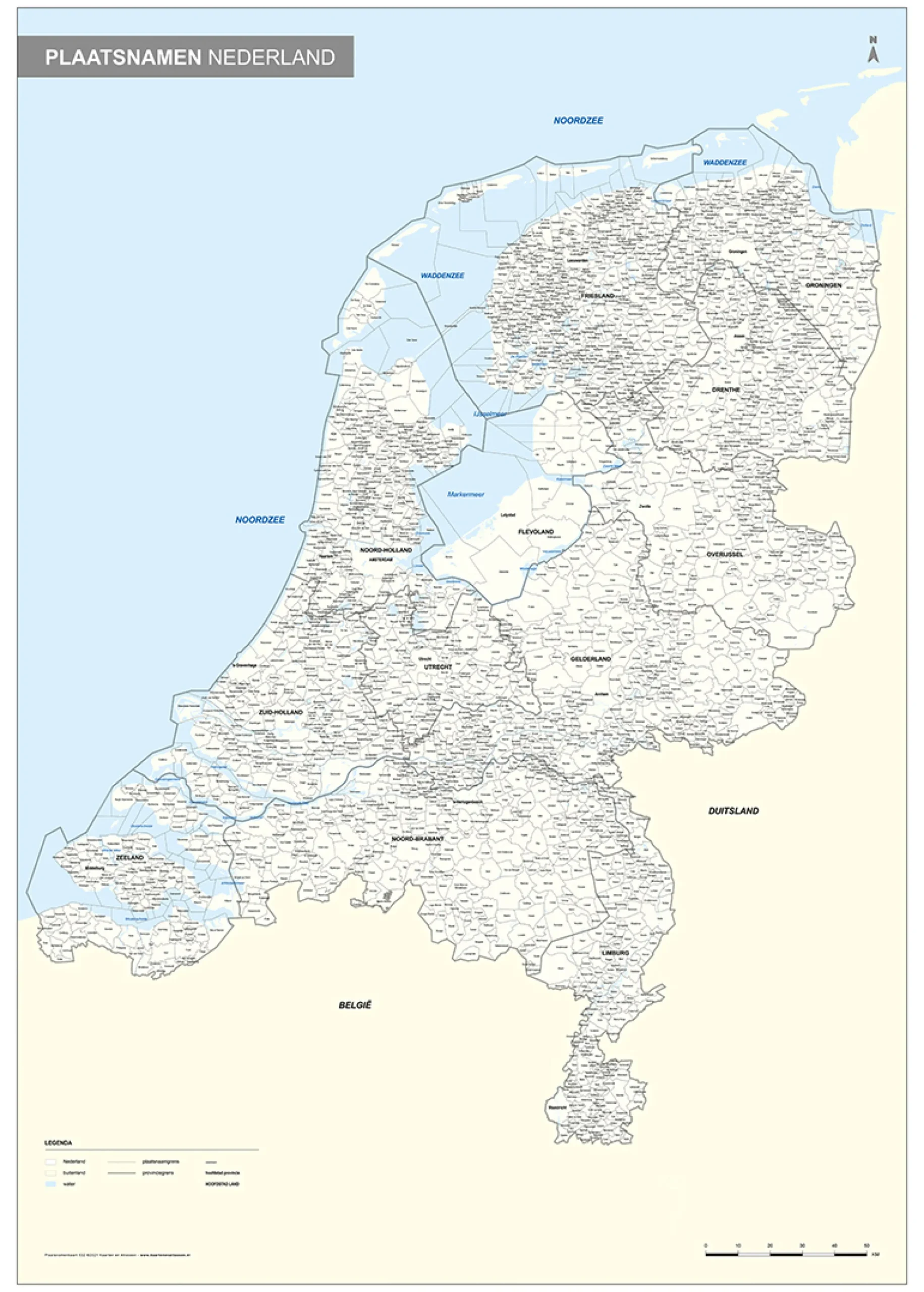 Plaatsnamenkaart Nederland 532