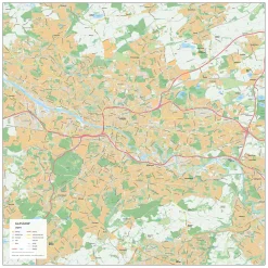 Plattegrond Glasgow Straatnamenkaart 1929