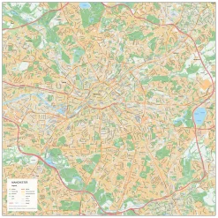 Plattegrond Manchester Straatnamenkaart1928