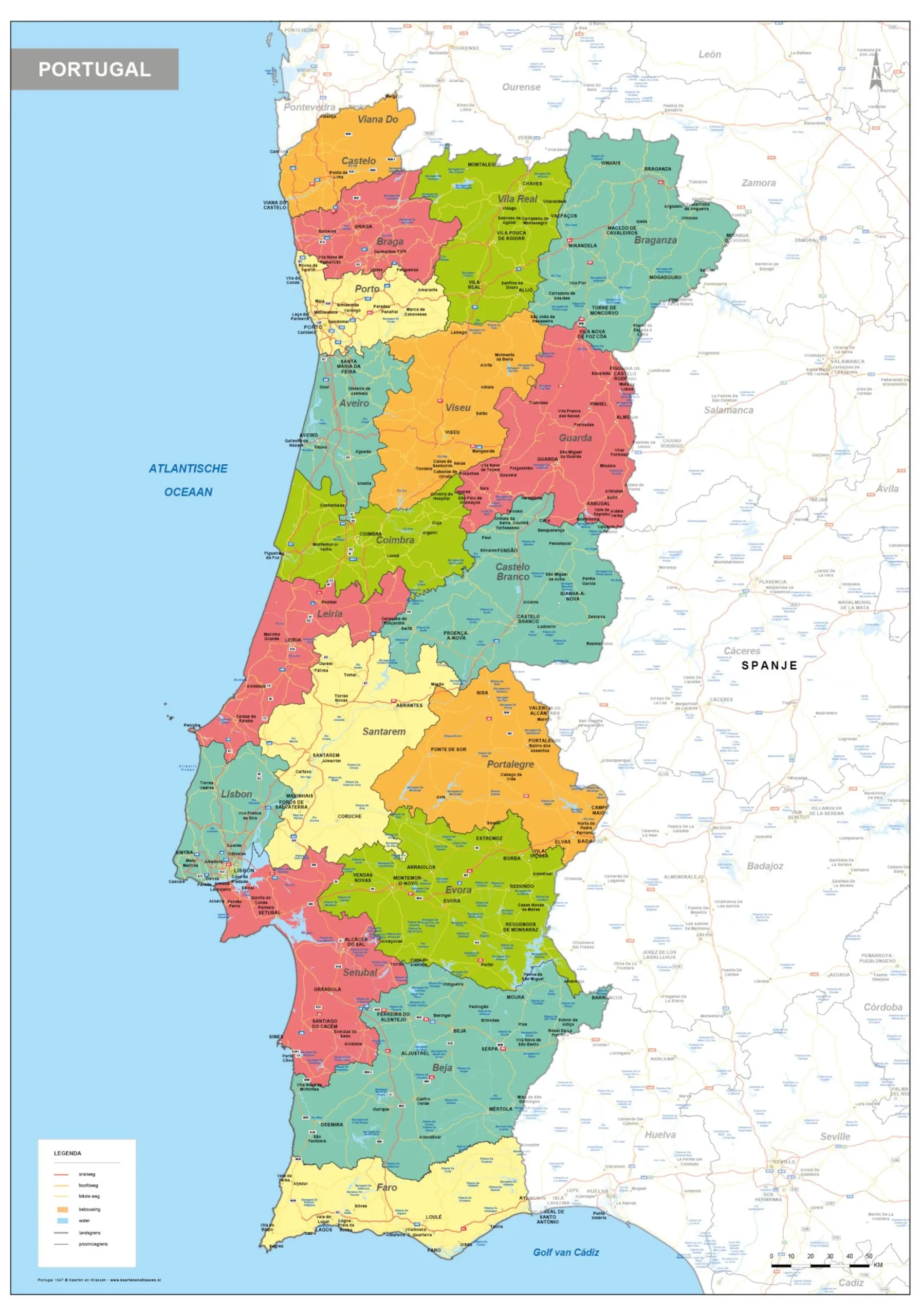 Portugal Landkaart 1547
