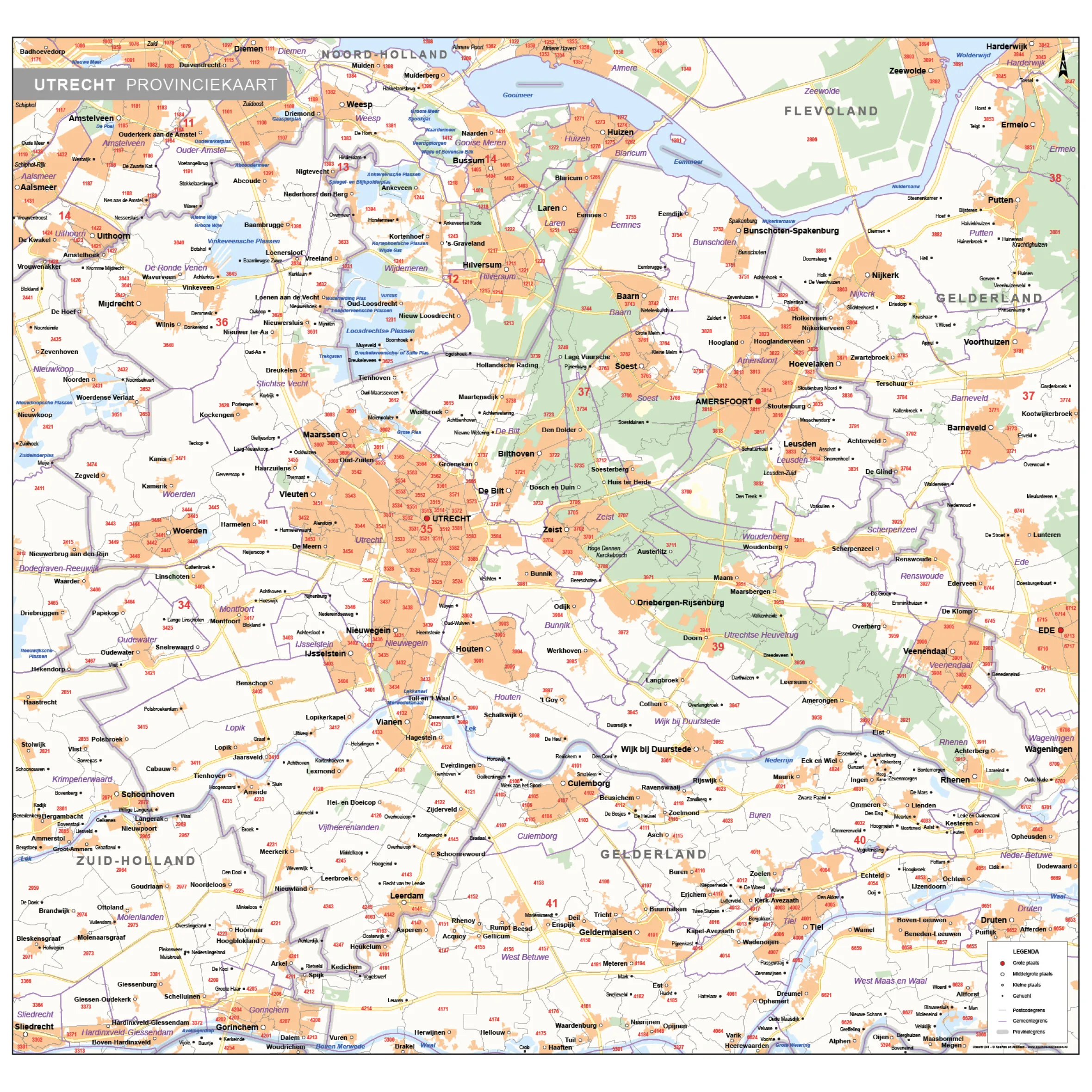 Postcode-/Gemeentekaart Utrecht 241