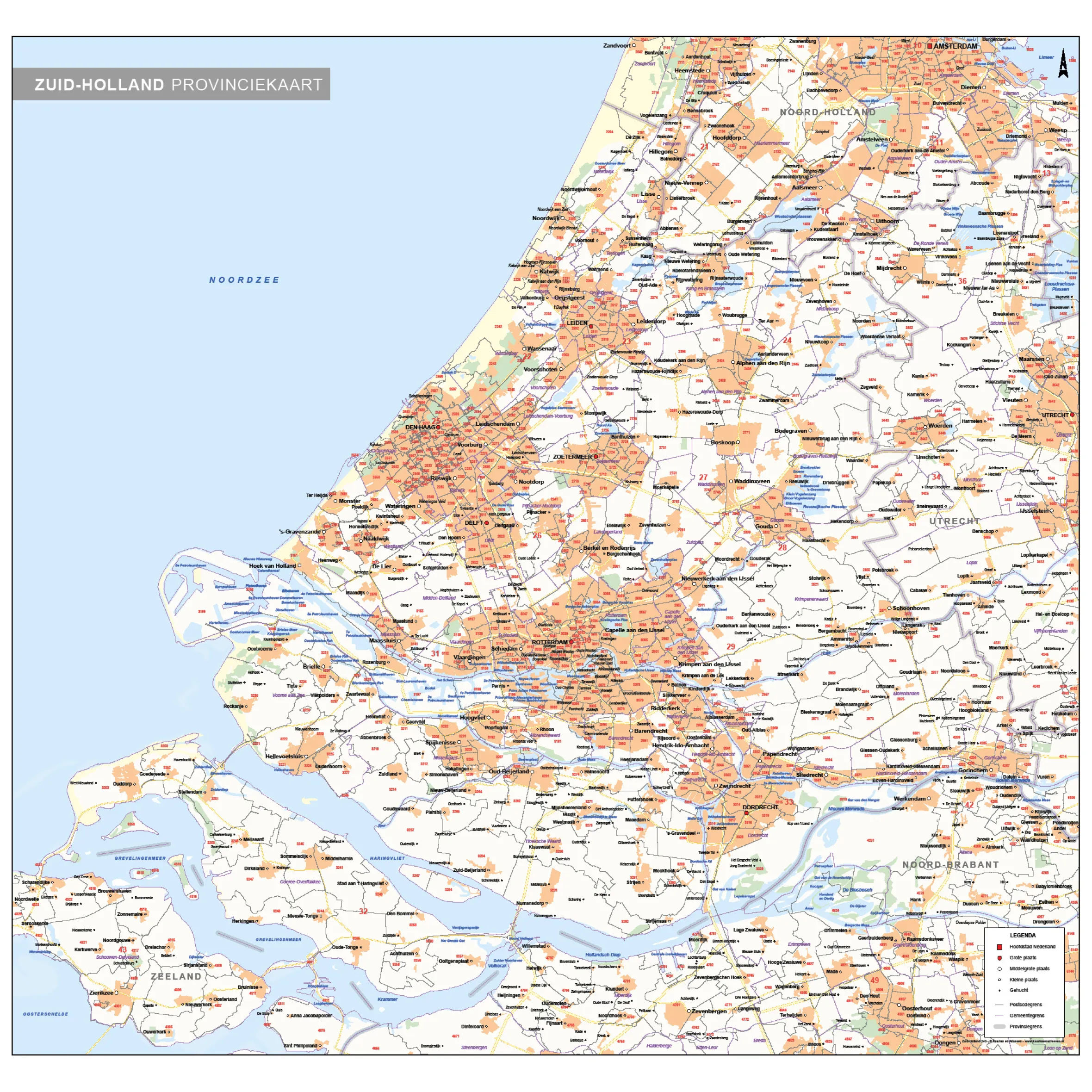 Postcode-/Gemeentekaart Zuid-Holland 243